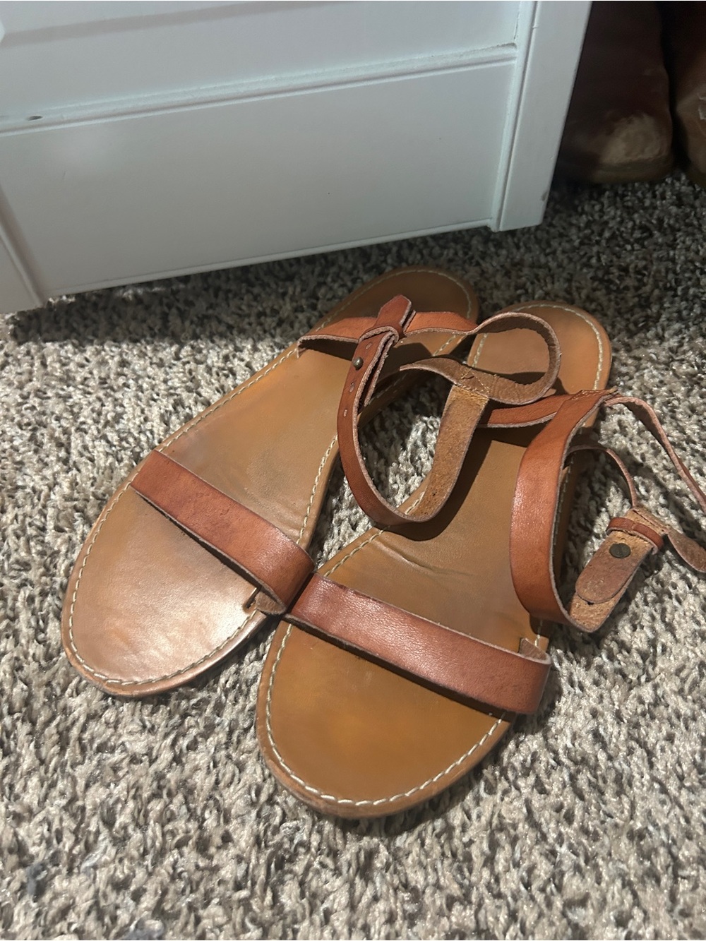 LOFT Strappy Leather Sandals